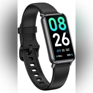New in Box Black Fitness Tracker for Women, 1.58" Waterproof Smart Watch